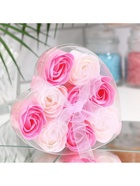 Мыльные розочки, розовые и белые, набор 9 шт. - Фото 4