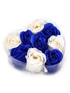Мыльные розочки, синие и белые, набор 9 шт. - Фото 11