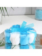 Мыльные розочки, синие и белые, набор 9 шт. - Фото 5