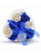 Мыльные розочки, синие и белые, набор 9 шт. - Фото 6