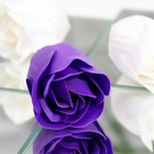 Мыльные розы, фиолетовые и белые, набор 9 шт. - Фото 3