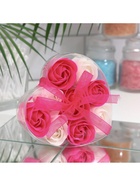 Мыльные розы, фуксия и белые, набор 9 шт. - Фото 4