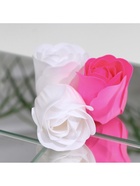 Мыльные розы, фуксия и белые, набор 9 шт. - Фото 7