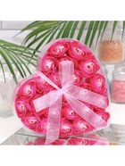 Мыльные розочки, розовая фуксия, набор 24 шт., в коробке - Фото 4