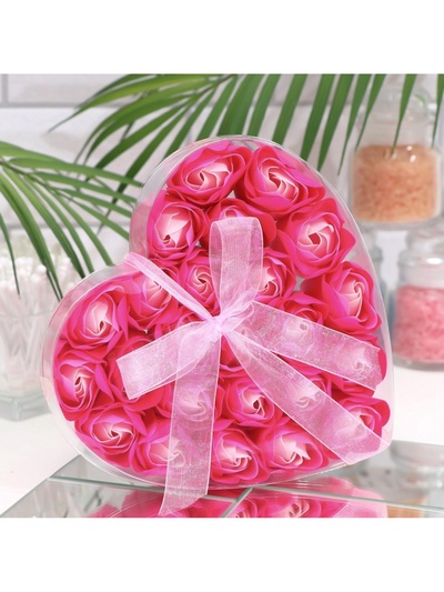 Мыльные розочки, розовая фуксия, набор 24 шт., в коробке