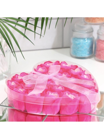 Мыльные розочки, розовая фуксия, набор 24 шт., в коробке