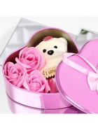 Мыльные розы и медвежонок, набор розовый - Фото 7