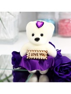 Мыльные розы и медвежонок, набор фиолетовый - Фото 11