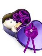 Мыльные розы и медвежонок, набор фиолетовый - Фото 15