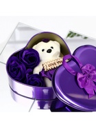 Мыльные розы и медвежонок, набор фиолетовый - Фото 10