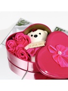 Мыльные розы и медвежонок, набор фуксия - Фото 7