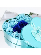 Мыльные розы, бирюзовые и синие, набор 11 шт. - Фото 7