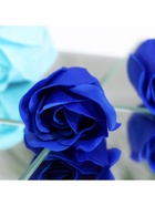 Мыльные розы, бирюзовые и синие, набор 11 шт. - Фото 8
