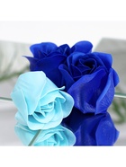 Мыльные розы, бирюзовые и синие, набор 11 шт. - Фото 9
