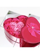 Мыльные розы, фуксия и розовые, набор 11 шт. - Фото 7