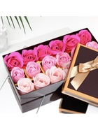 Мыльные розочки, цветные оттенки, набор 18 шт., в коробке - Фото 4