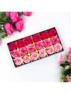 Мыльные розочки, цветные оттенки, набор 18 шт., в коробке - Фото 10