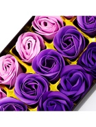 Мыльные розы, фиолетовые оттенки, набор 18 шт., в коробке - Фото 11