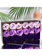 Мыльные розы, фиолетовые оттенки, набор 18 шт., в коробке - Фото 5