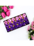 Мыльные розы, фиолетовые оттенки, набор 18 шт., в коробке - Фото 10