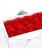 Набор красных мыльных роз в коробке, 10 шт. - Фото 7