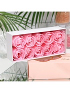 Мыльные розы, розовые, набор 10 шт. - Фото 6