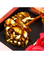 Подарочный набор из 12 красно-розовых мыльных роз с металлической розой - Фото 11