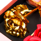 Подарочный набор из 12 красно-розовых мыльных роз с металлической розой - Фото 5