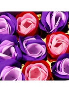 Подарочный набор из 12 красно-фиолетовых мыльных роз с металлической розой - Фото 7