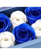 Мыльные розы, белые и синие, набор 6 шт. - Фото 6