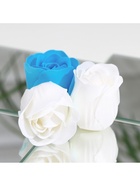 Мыльные розы, белые и синие, набор 6 шт. - Фото 7