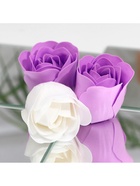 Мыльные розы, белые и фиолетовые, набор 6 шт. - Фото 7