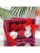 Мыльные розы, белые и красные, набор 6 шт. - Фото 4