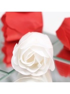 Мыльные розы, белые и красные, набор 6 шт. - Фото 6