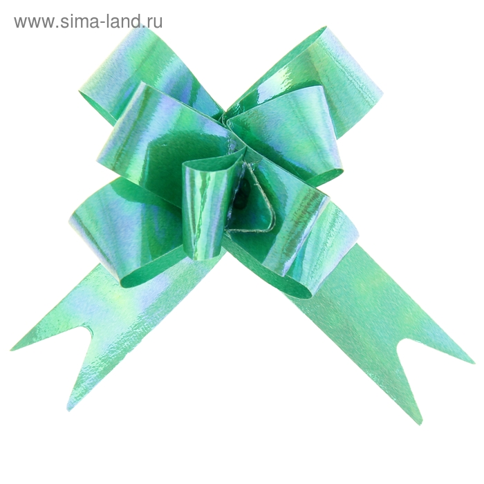 Бант-бабочка №1,2 перламутровый, цвет зелёный - Фото 1