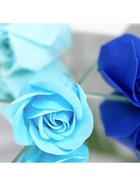 Мыльные розы, синие оттенки, набор 12 шт., в коробке - Фото 6
