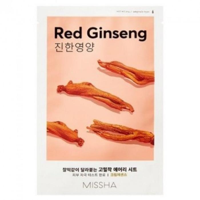 Маска для лица MISSHA Airy Fit Sheet Mask Red Ginseng - Фото 1