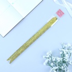 Подарочный Бант - бабочка №1.8, золотистый, для упаковки подарков - Фото 5