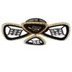 Люстра с ПДУ 1531/4BK LED 84Вт 3000-6000К диммер черный 57х10 см BayerLux - фото 24578308