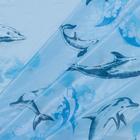 Штора для ванной «Дельфины», 180×180 см, цвет голубой - Фото 4