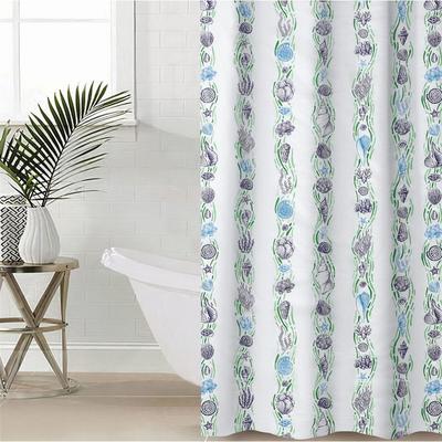 Штора для ванной «Ракушки», 180×180 см, белая