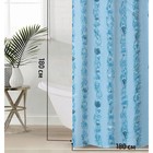 Штора для ванной «Ракушки», 180×180 см, голубая - Фото 2