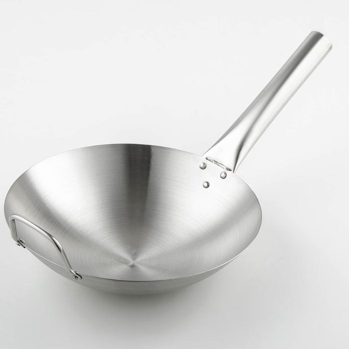 Сковорода-Wok Chief, d=28 см, нержавеющая сталь, с ручкой - Фото 1