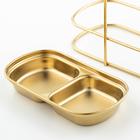 Подставка из нержавеющей стали под половник, 16×9,5×19,5 см, цвет золотой - фото 24497146