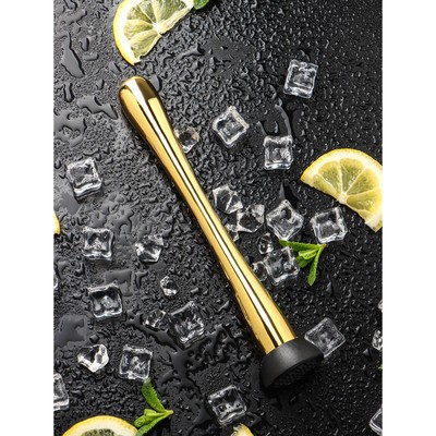 Мадлер - толкушка Доляна, 22 см, цвет золотой