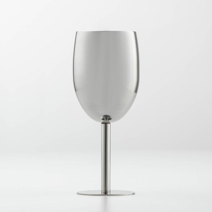 Бокал винный из нержавеющей стали для коктейлей, 17×7 см, цвет хромированный - Фото 1