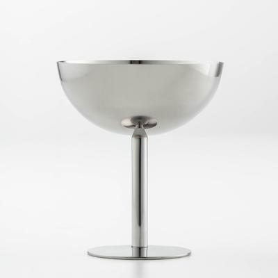 Бокал-коктейльная рюмка из нержавеющей стали, 200 мл, 11×10 см, глянцевый, цвет серебряный