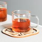 Подставка под горячее Доляна «Монстера», 8.7×9.2 см, дерево - Фото 2