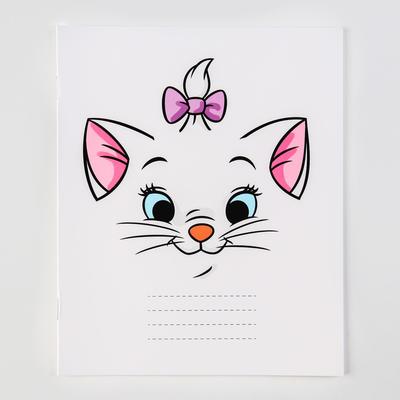 Тетрадь в линейку 12 листов, 5 видов МИКС, обложка мелованный картон, «Коты аристократы»