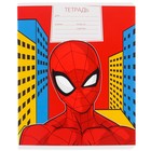 Тетрадь в линейку 12 листов, 5 видов МИКС, обложка мелованный картон, Человек-паук - Фото 3